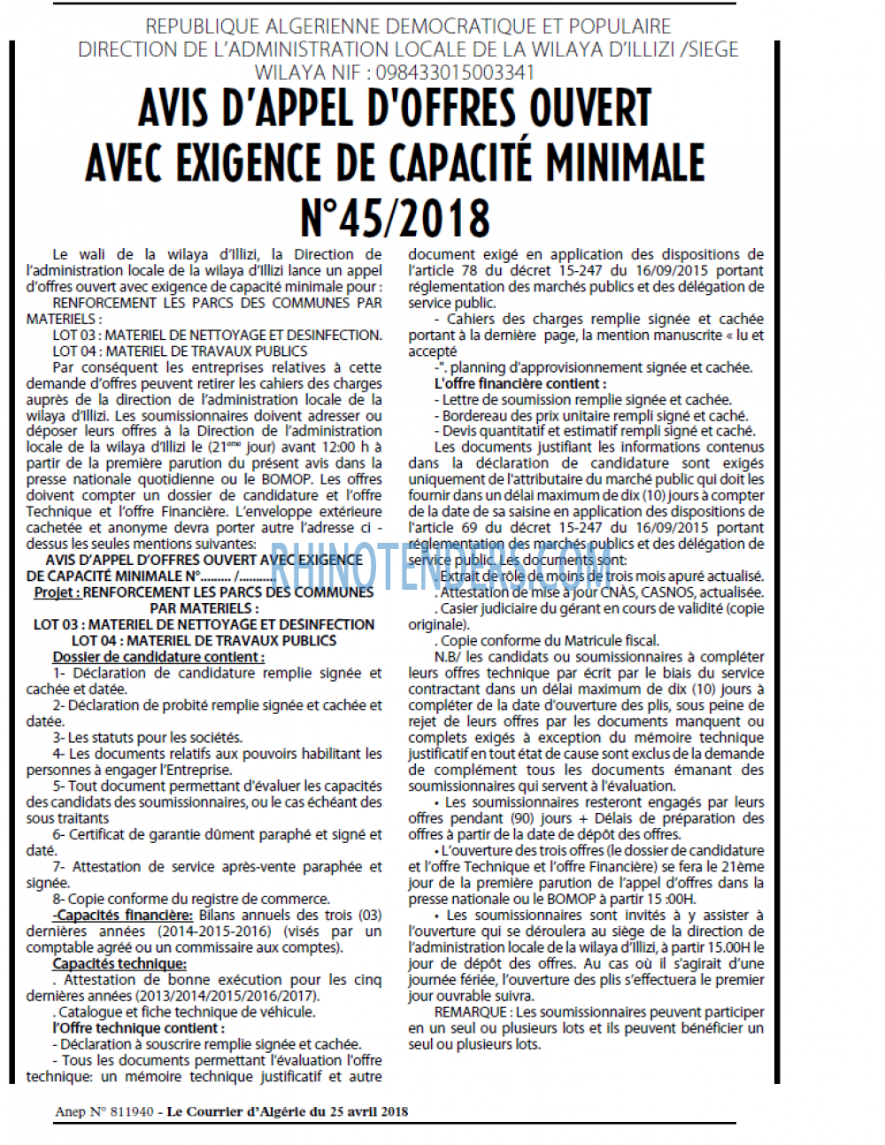 Le Courrier d'Algerie