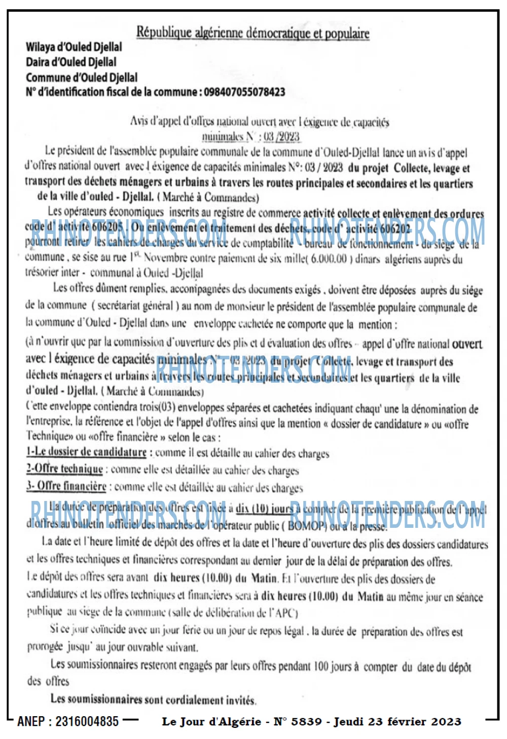 Le Jour d'Algérie