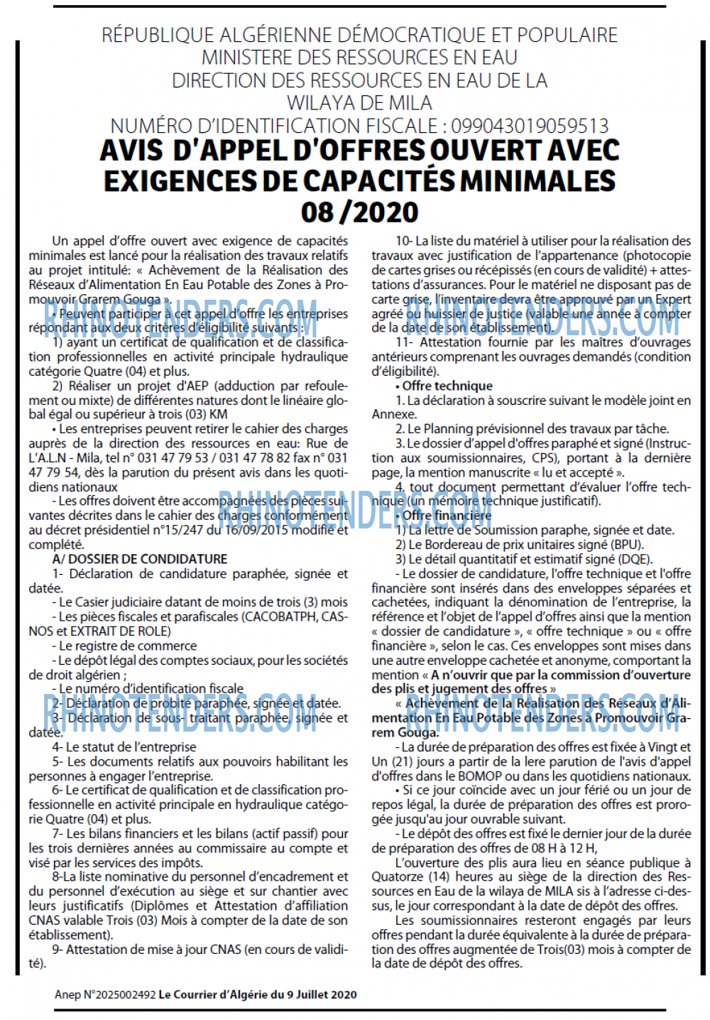 Le Courrier d'Algerie