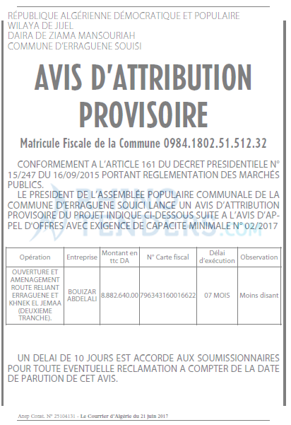 Le Courrier d'Algerie