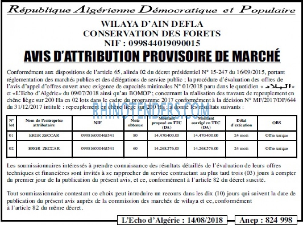 L'ECHO D'ALGERIE