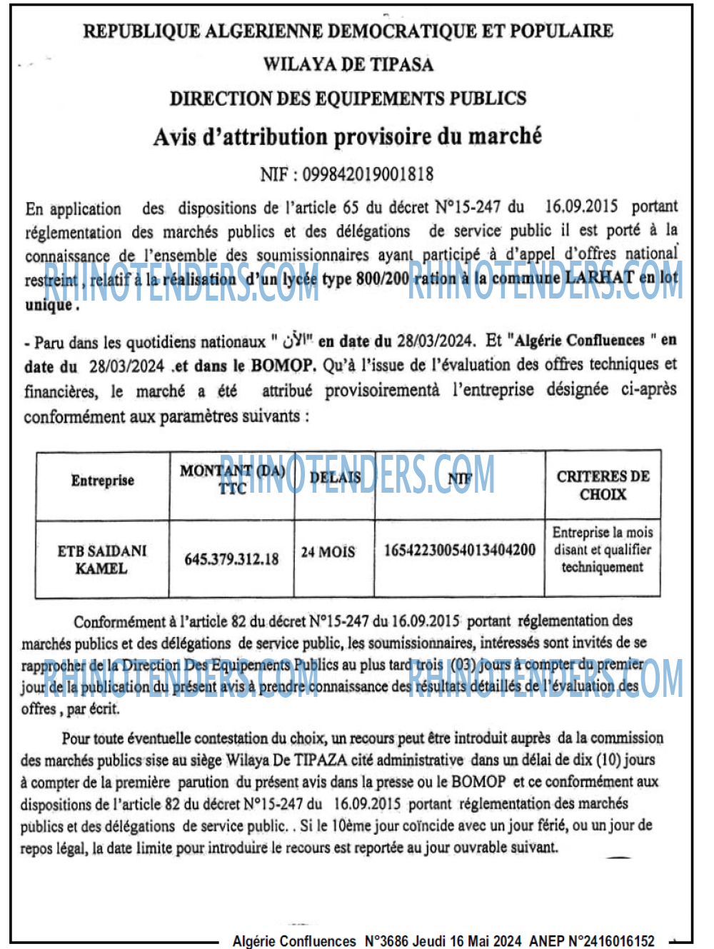 Algerie Confluence