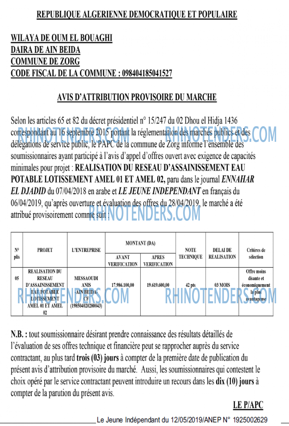 Jeune Independant