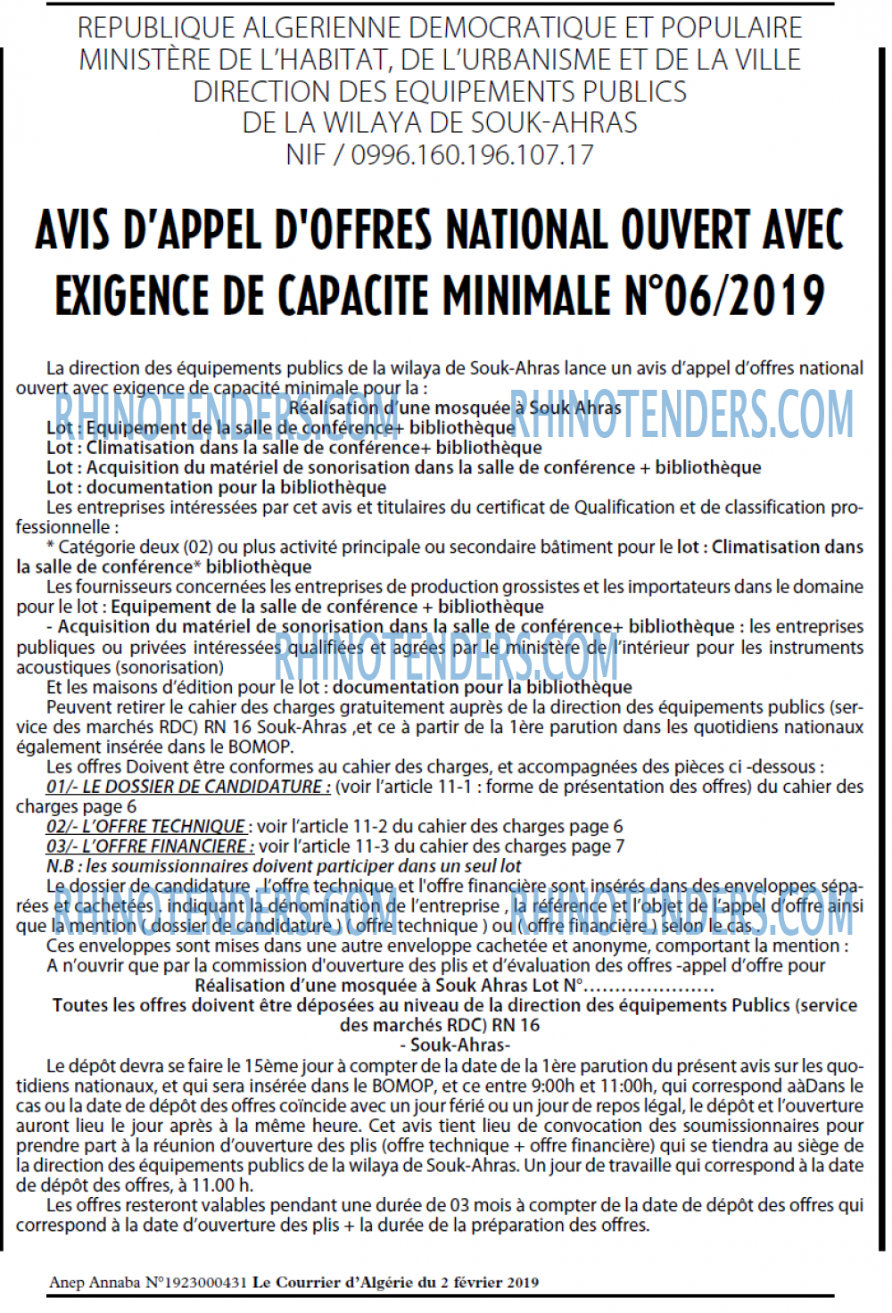 Le Courrier d'Algerie