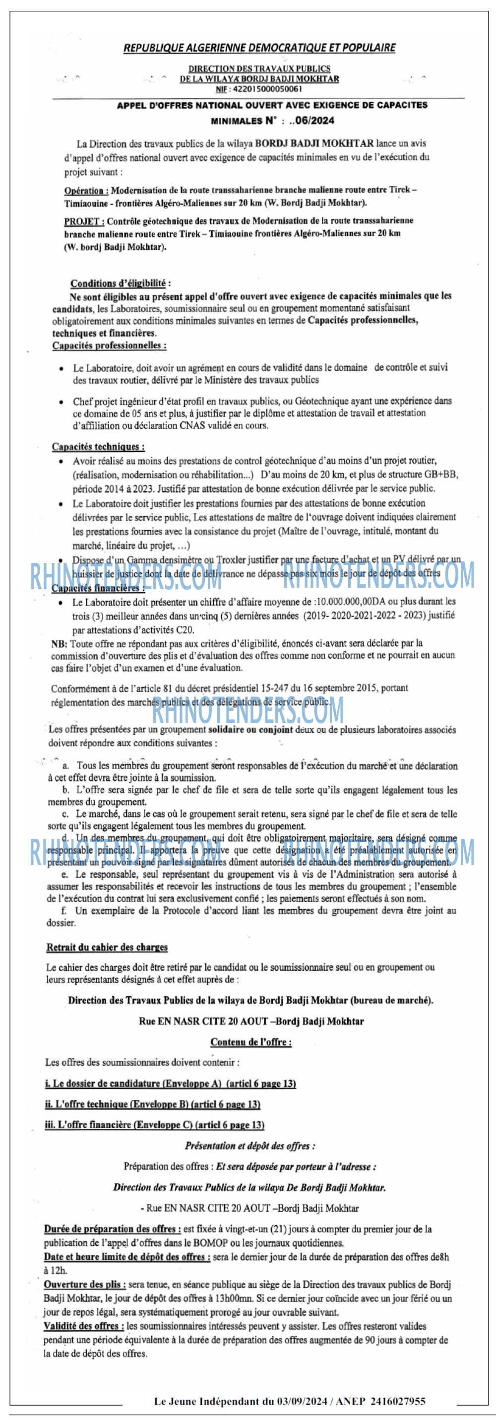 Le jeune indépendant