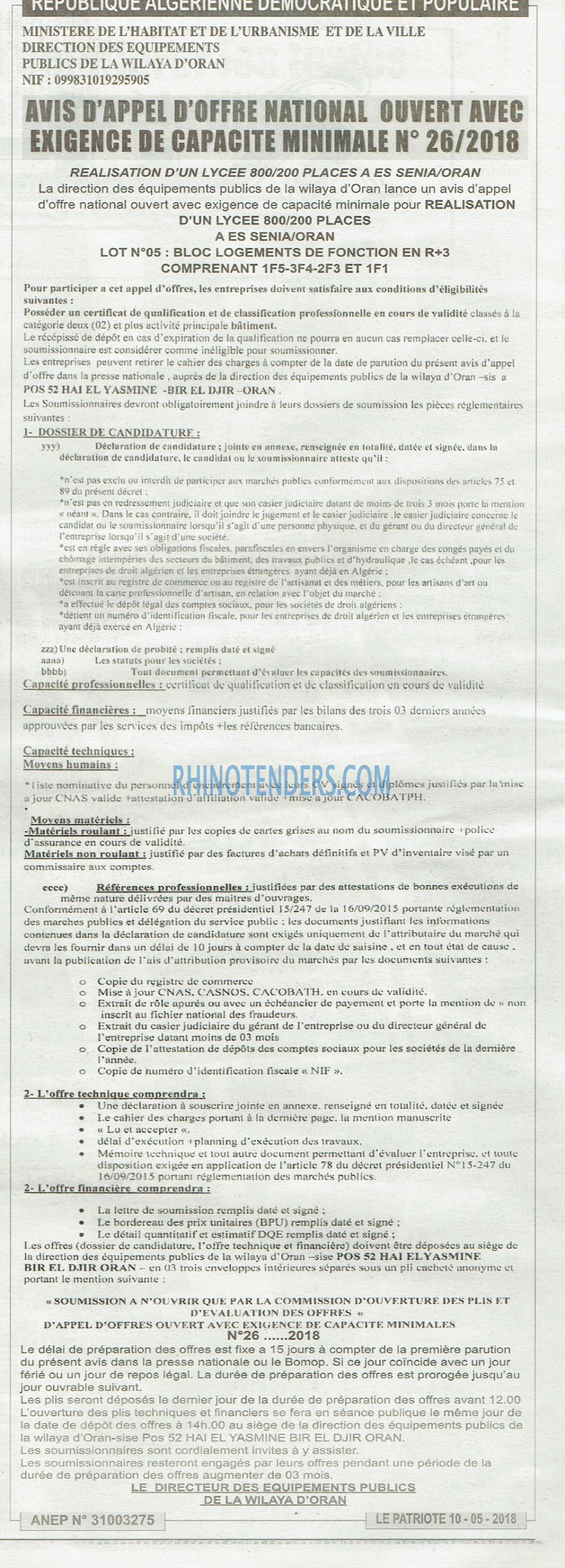 LE PATRIOTE