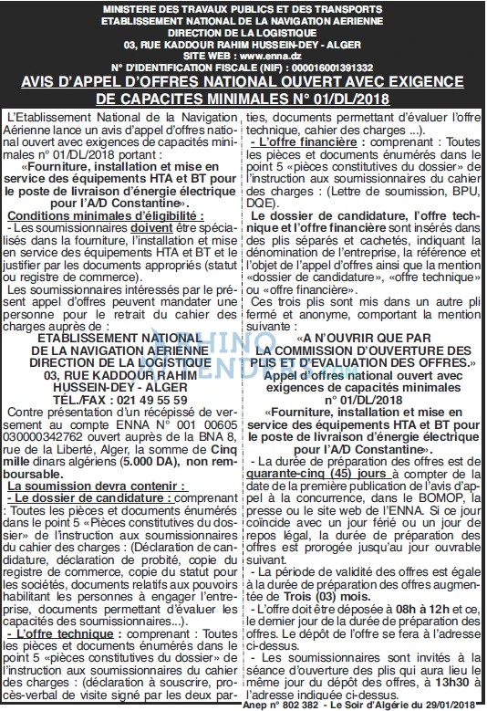 LE SOIR D'ALGERIE