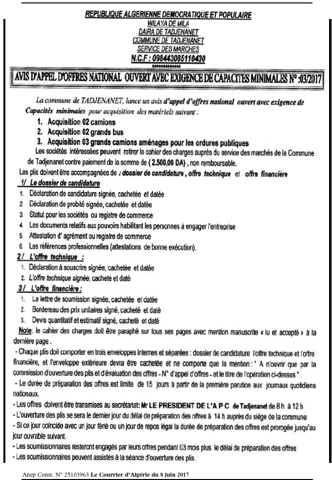 Le Courrier d'Algerie