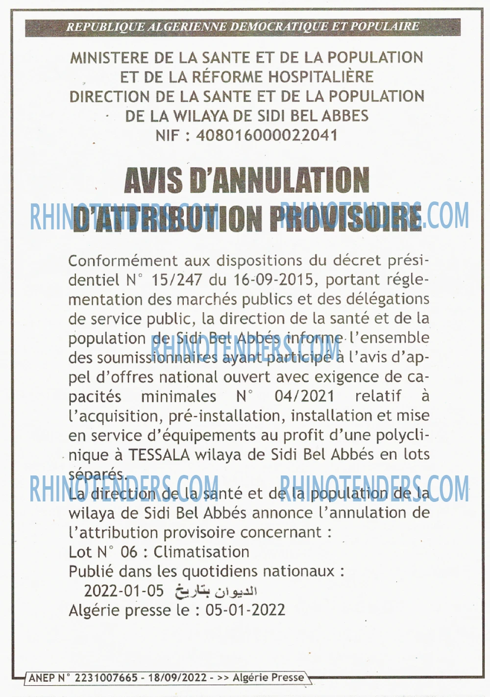 ALGERIE PRESSE