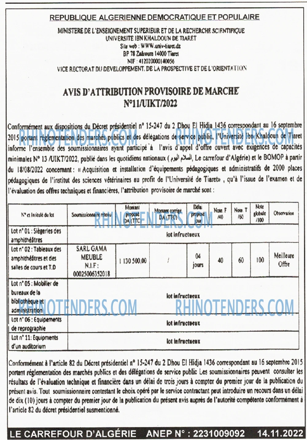 Le Carrefour d'Algérie