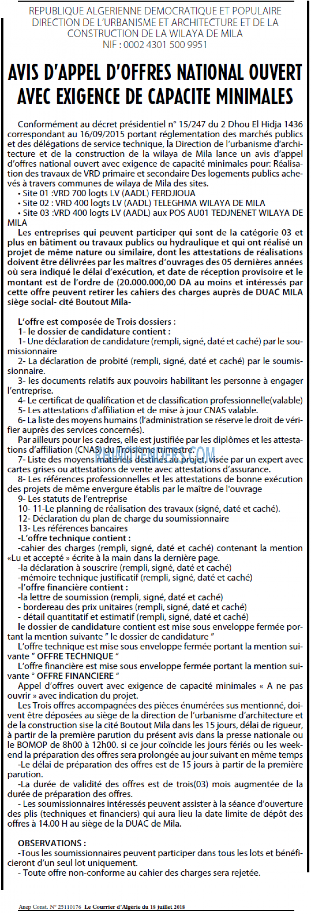 Le Courrier d'Algerie