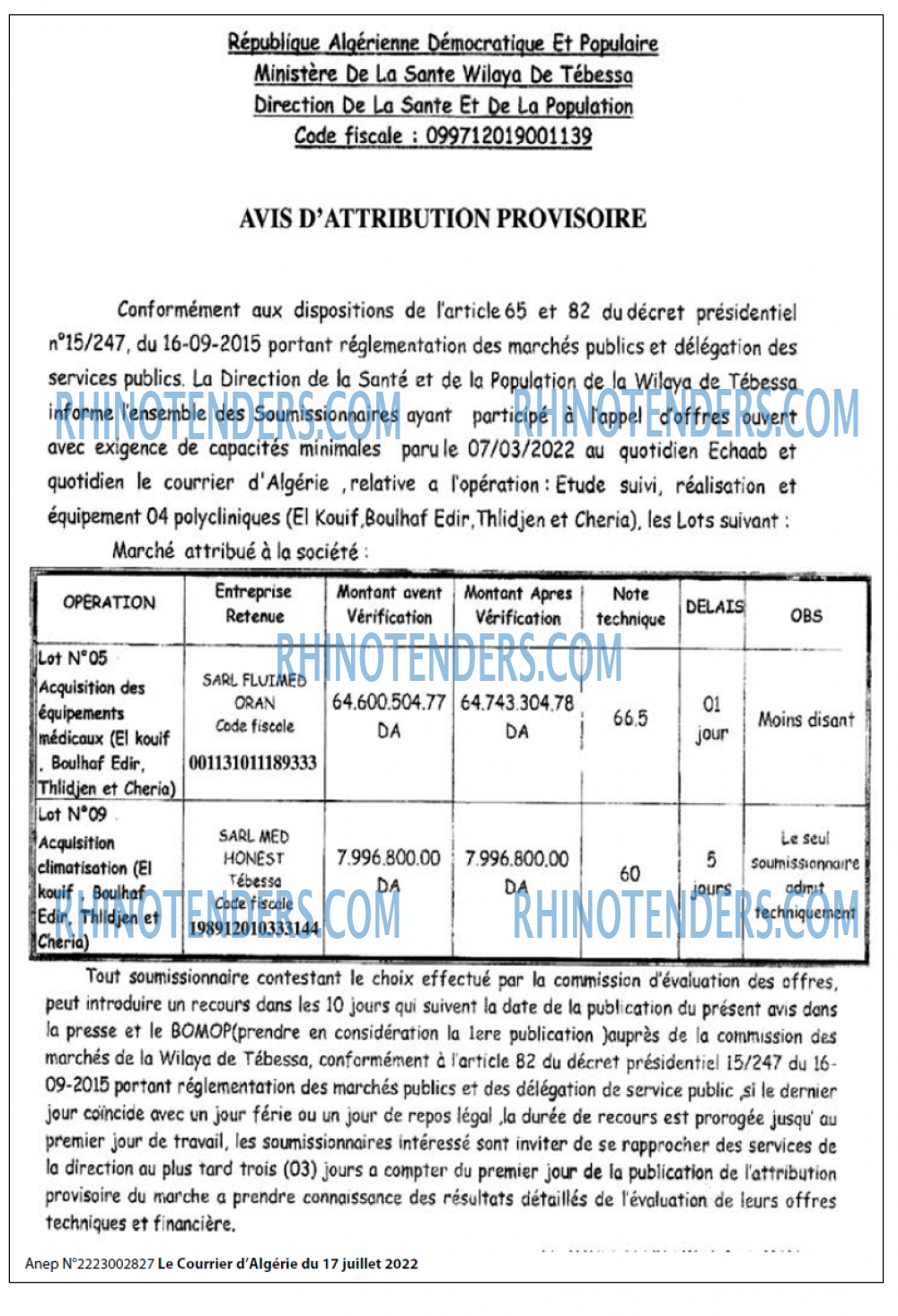 Le Courrier d'Algerie