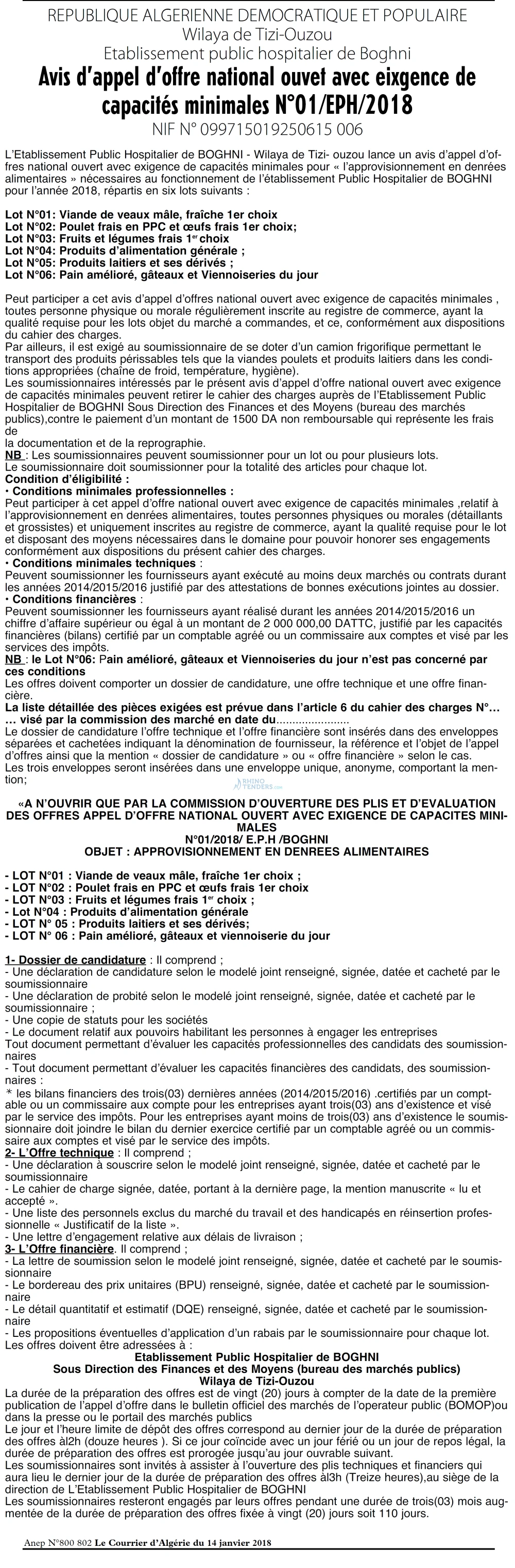 Le Courrier d'Algerie