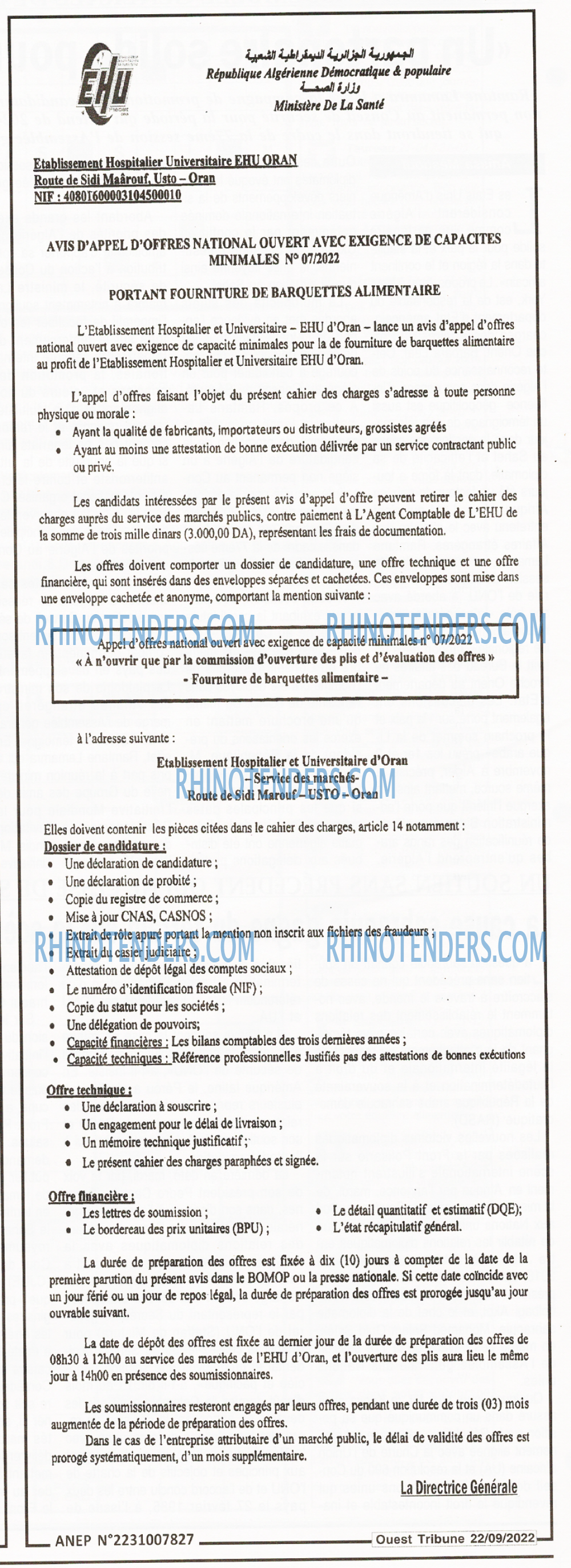 ouest TRIBUNE
