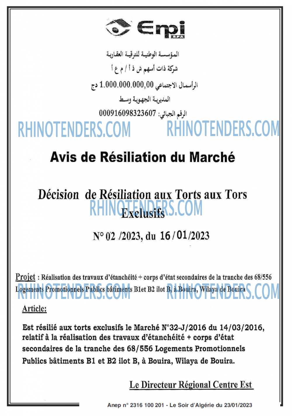 LE SOIR D'ALGERIE