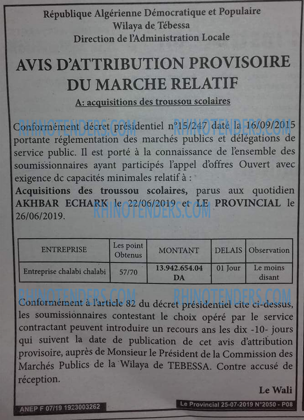 LE PROVINCIAL