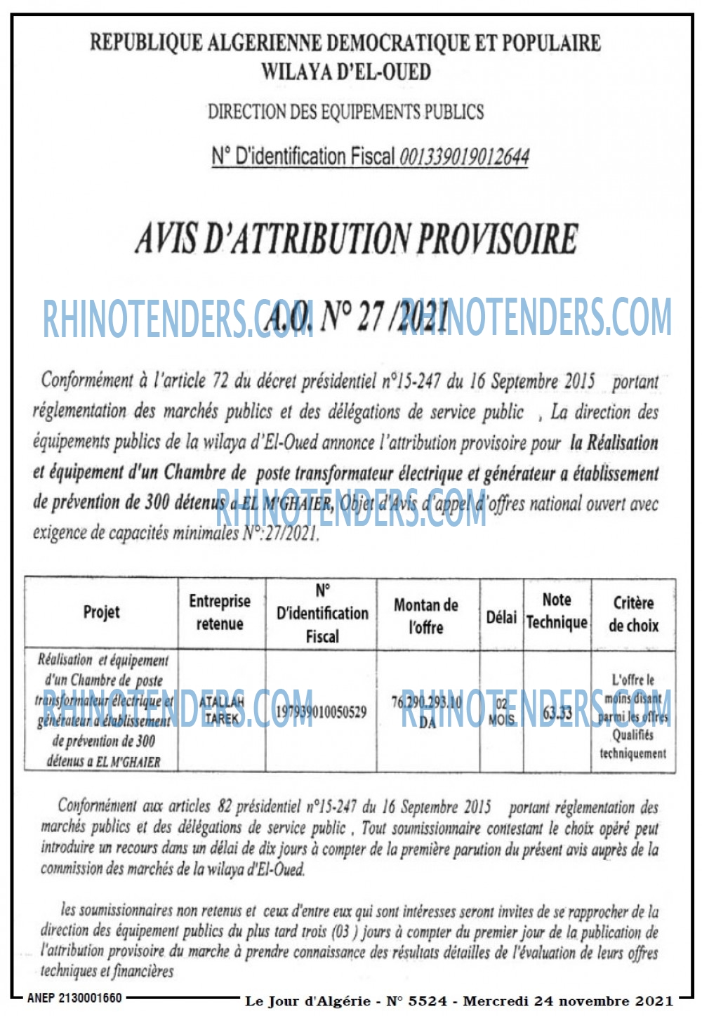 Le Jour d'Algérie