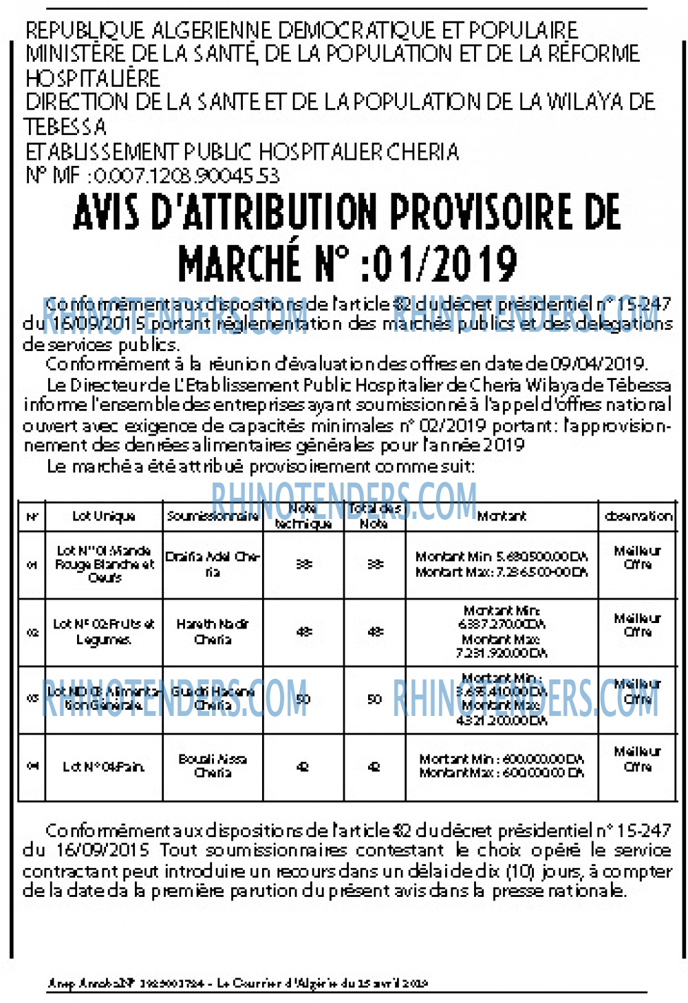 Le Courrier d'Algerie