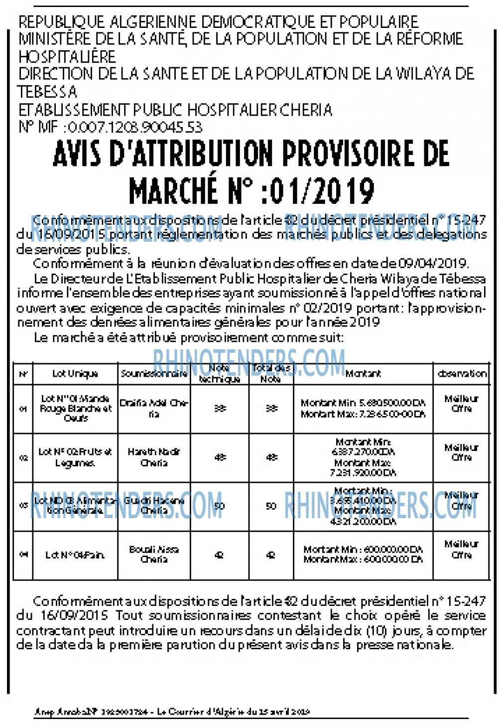 Le Courrier d'Algerie