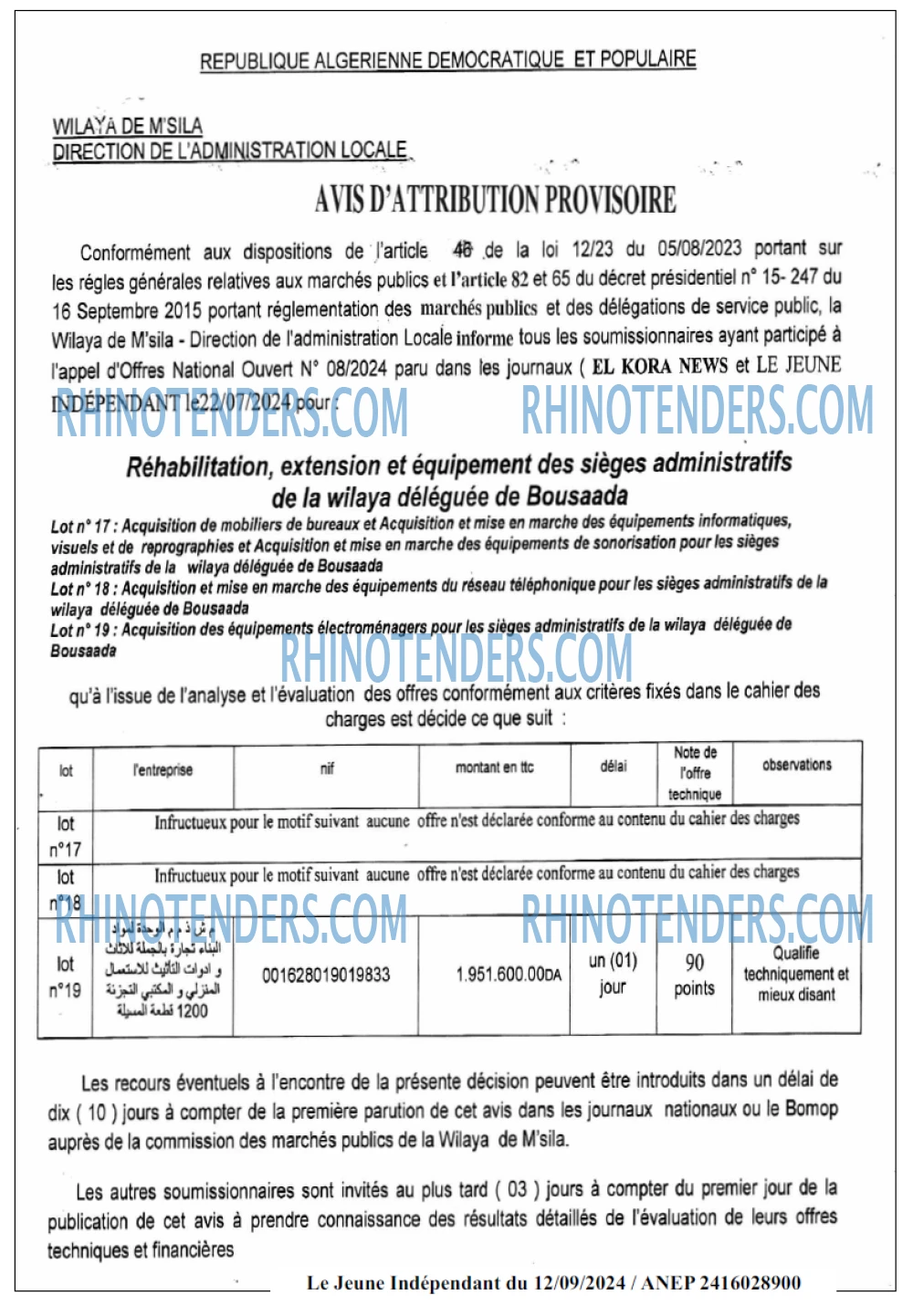 Le jeune indépendant