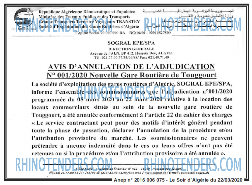 LE SOIR D'ALGERIE