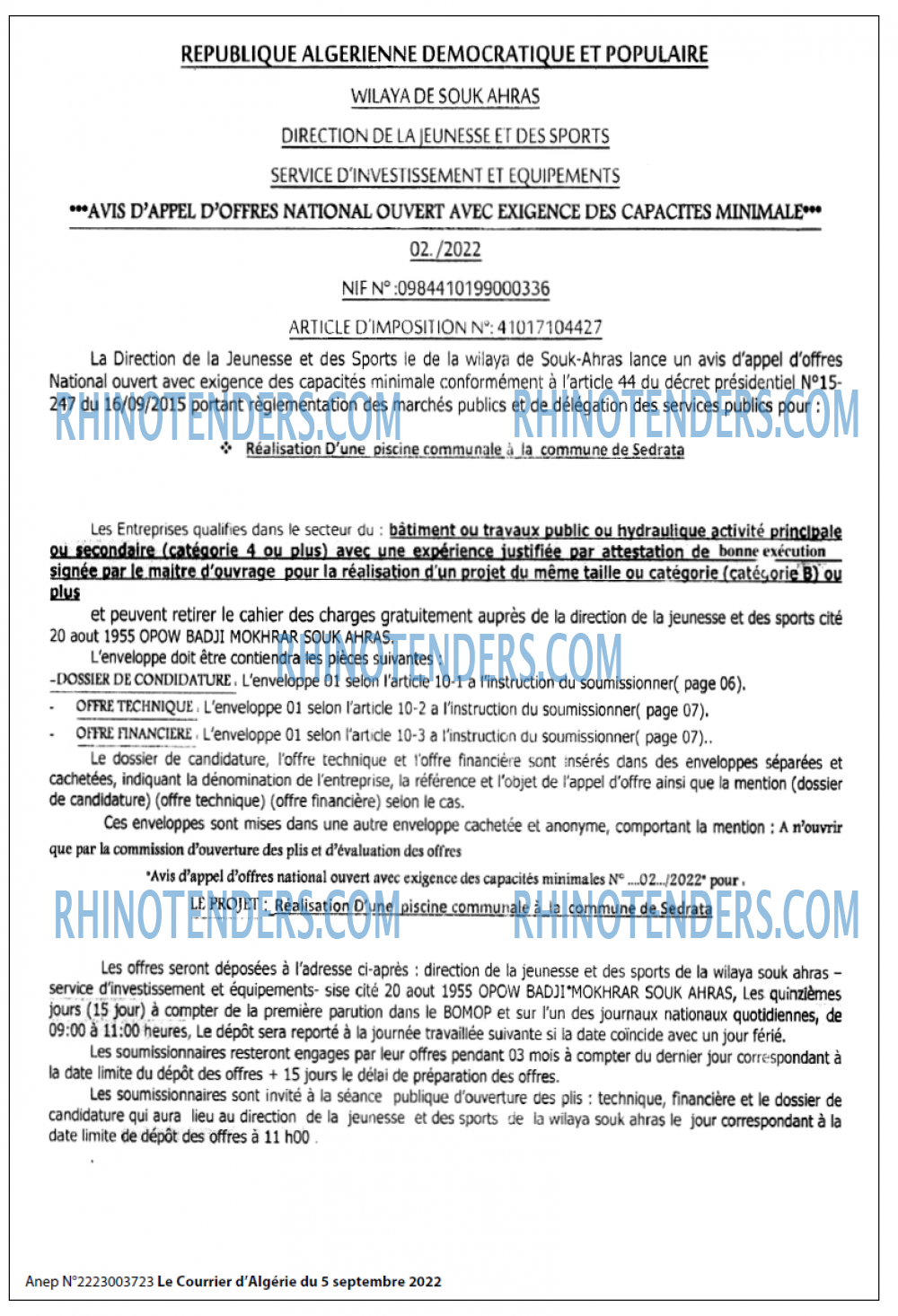 Le Courrier d'Algerie