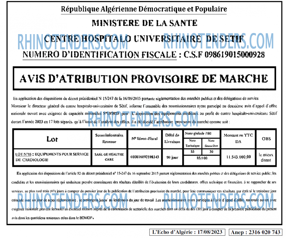 L'ECHO D'ALGERIE