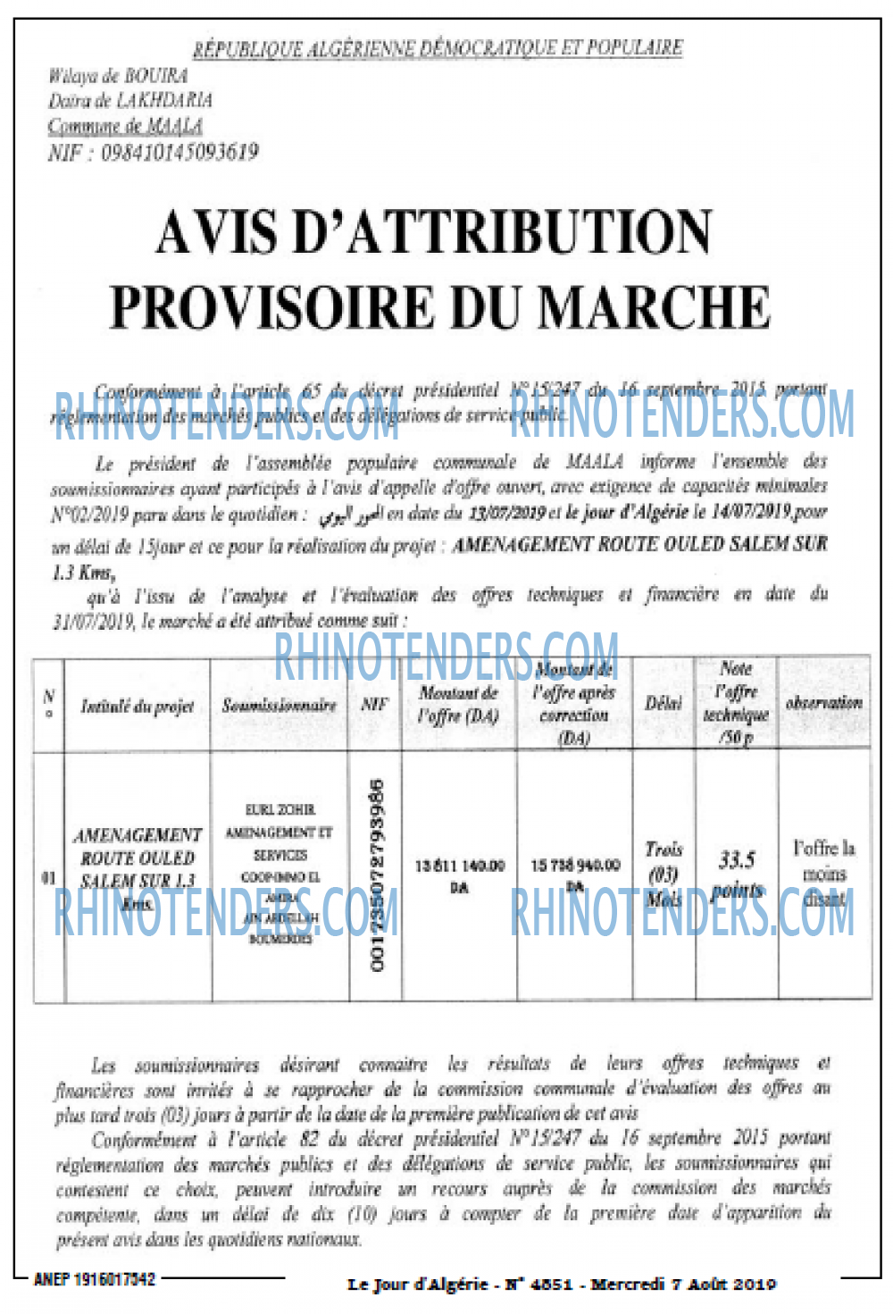 Le Jour d'Algérie