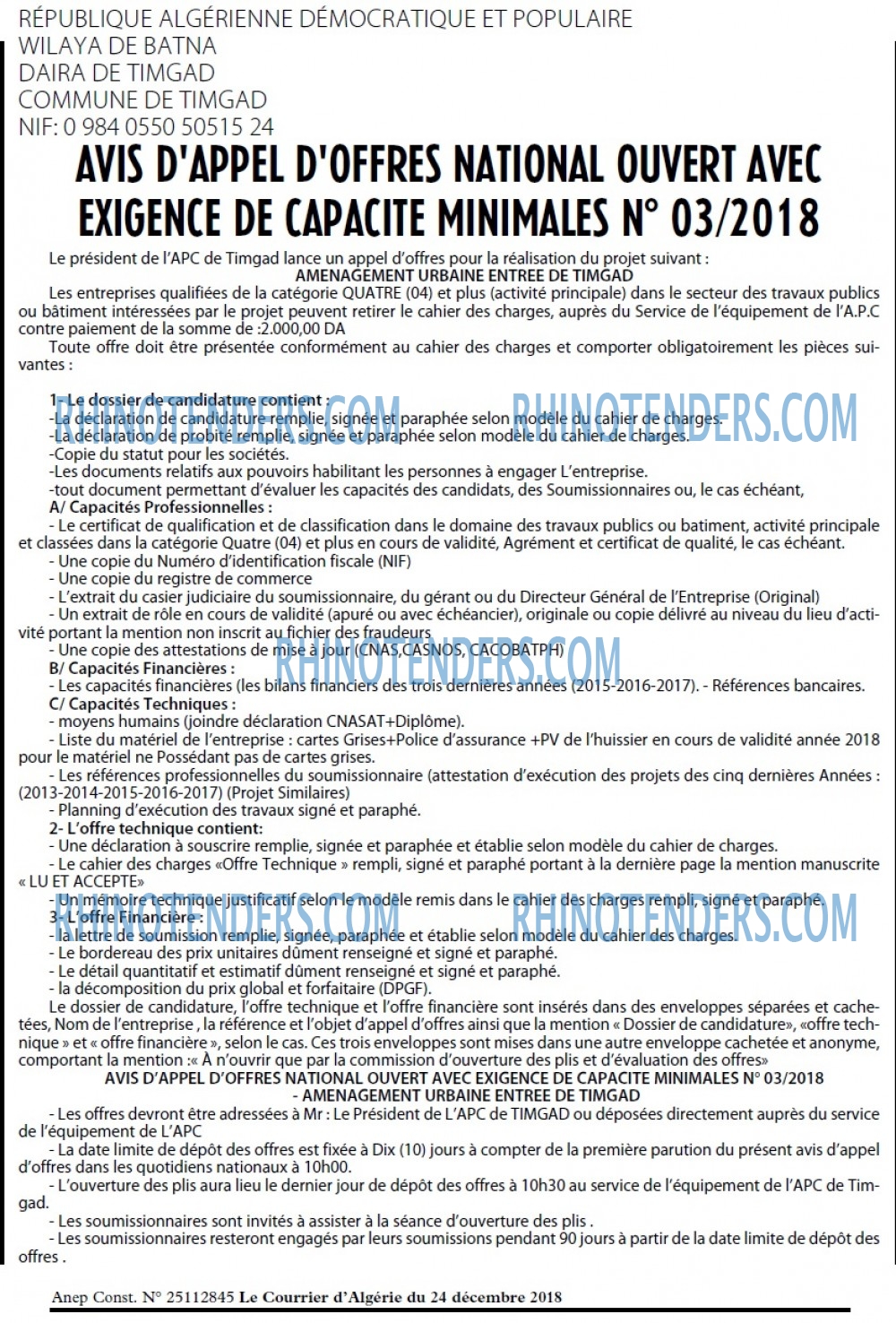 Le Courrier d'Algerie