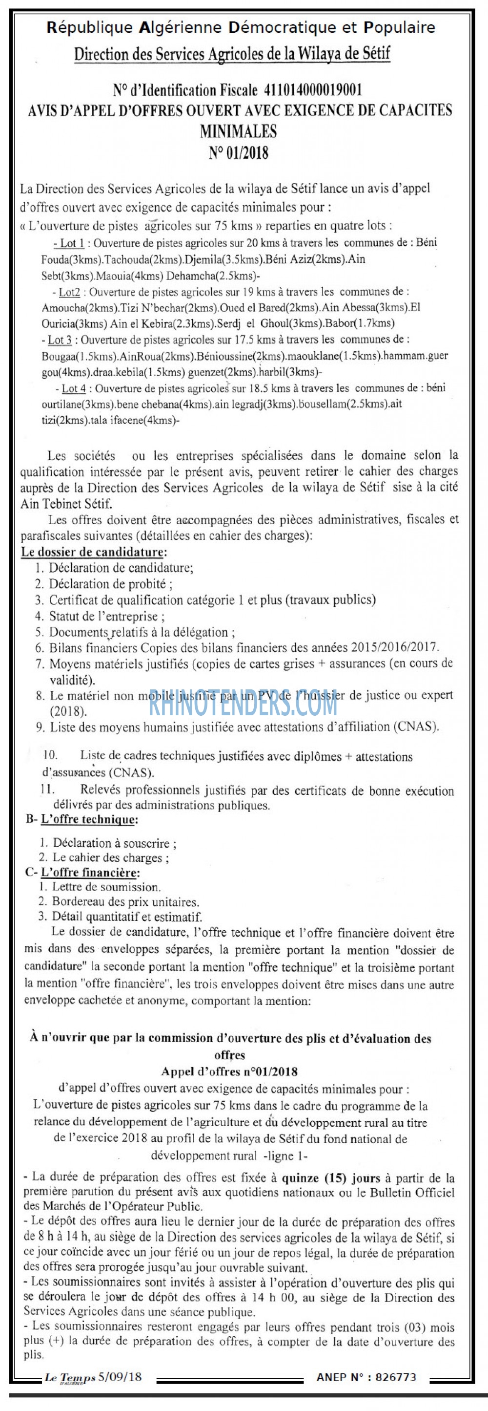 LE TEMPS D'ALGERIE