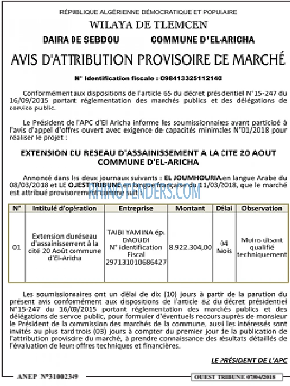 ouest TRIBUNE