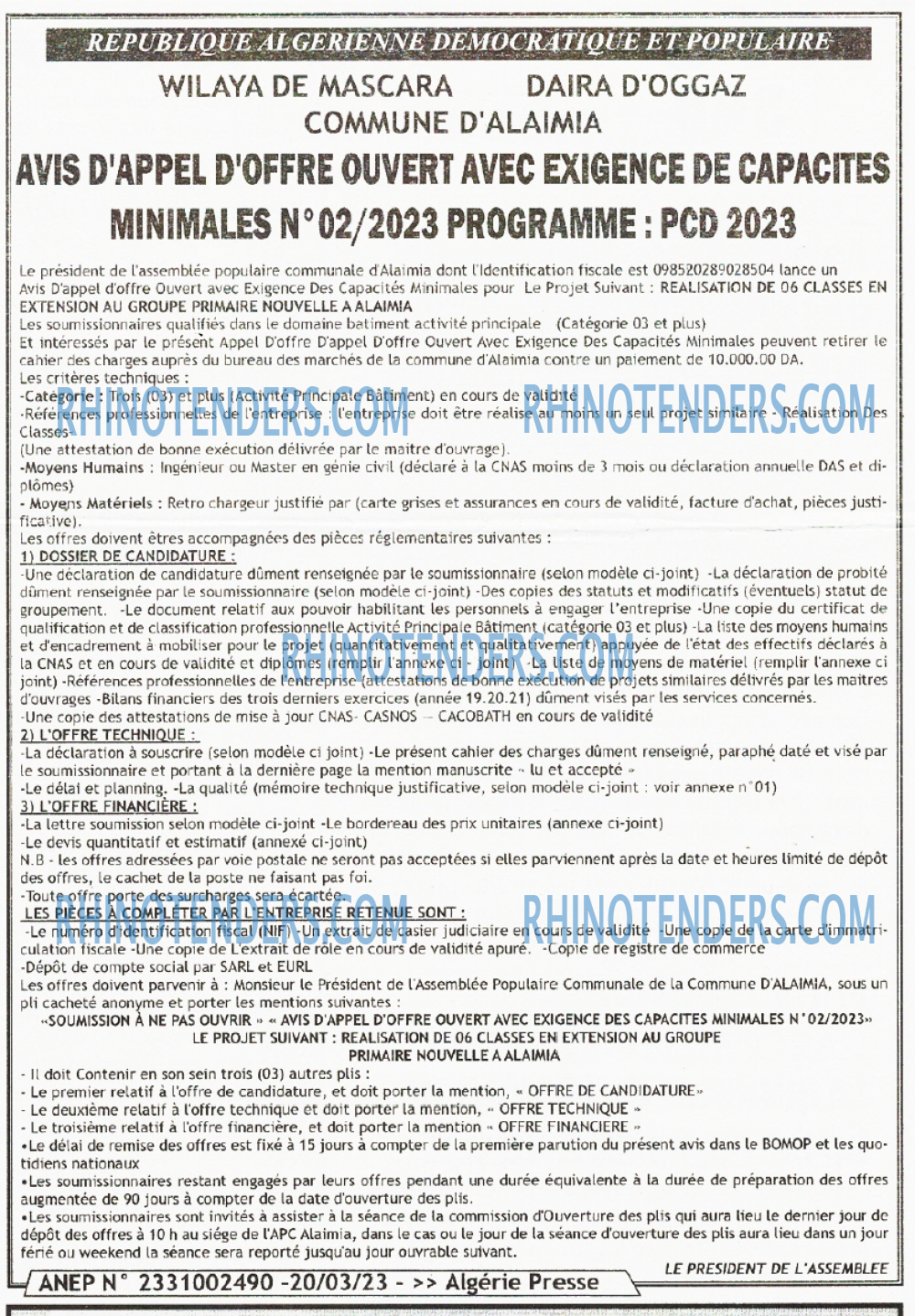 ALGERIE PRESSE