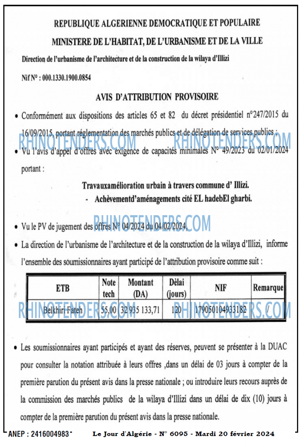 Le Jour d'Algérie