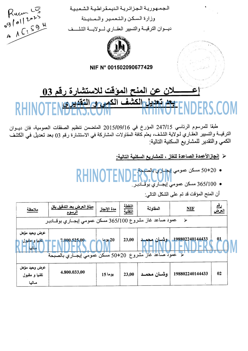 Rhinotenders