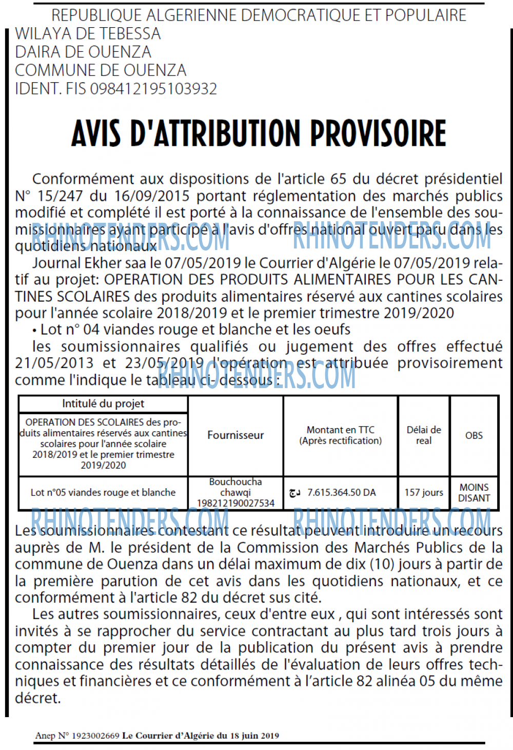 Le Courrier d'Algerie