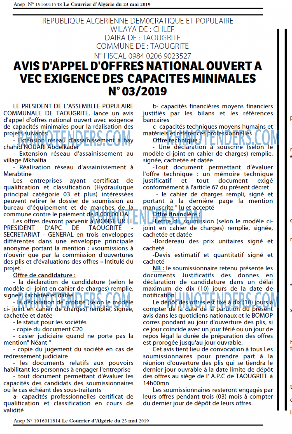 Le Courrier d'Algerie