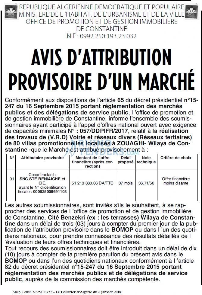 Le Courrier d'Algerie