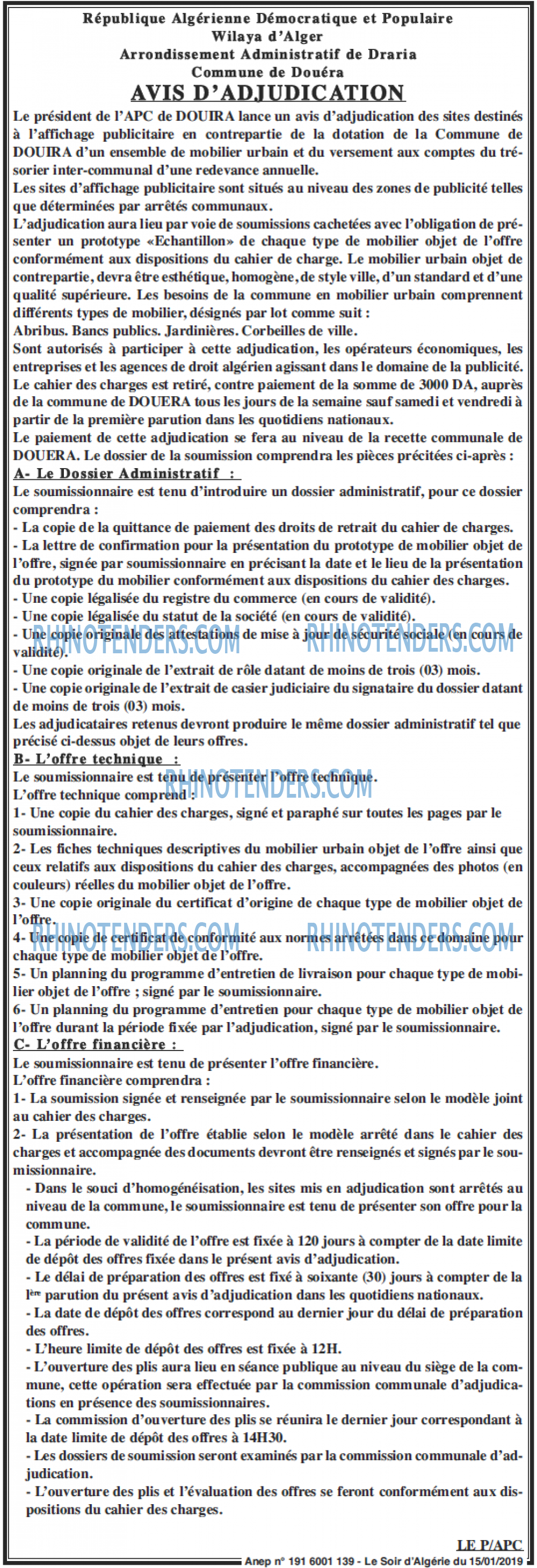 LE SOIR D'ALGERIE