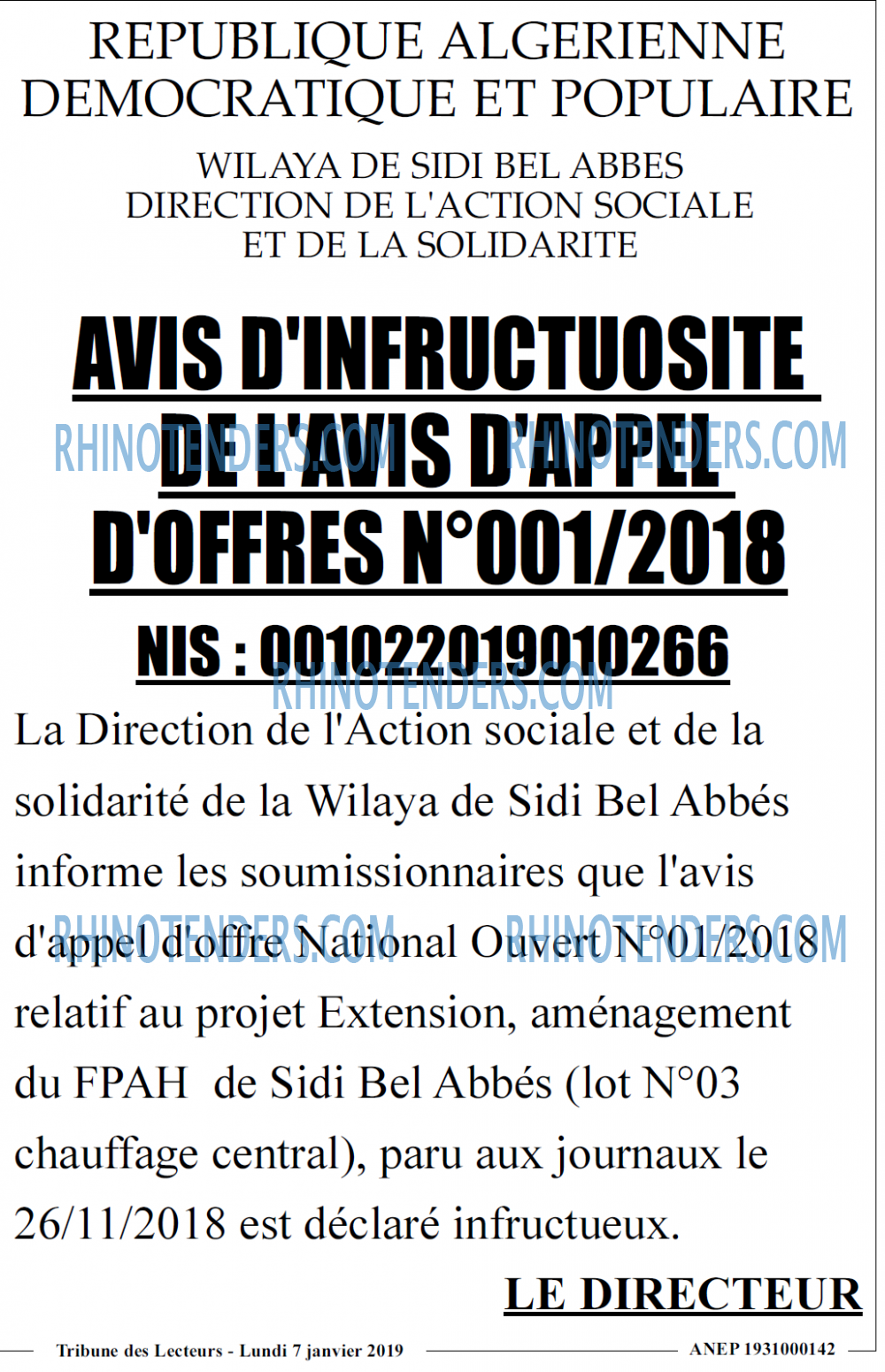 TRIBUNE DES LECTEURS