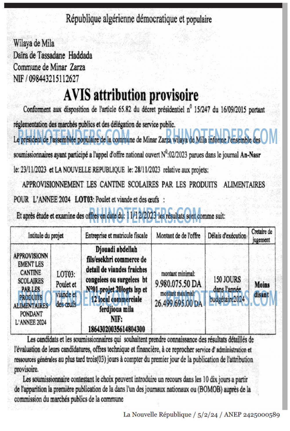 NOUVELLE REPUBLIQUE