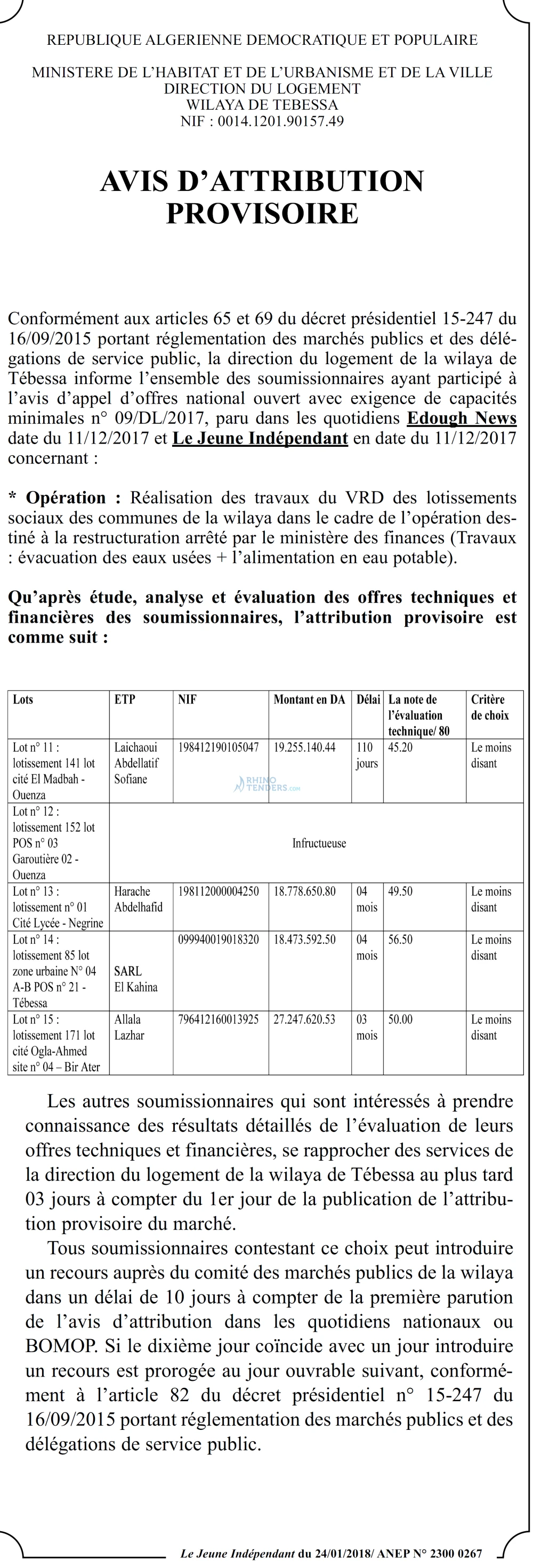 Le jeune indépendant