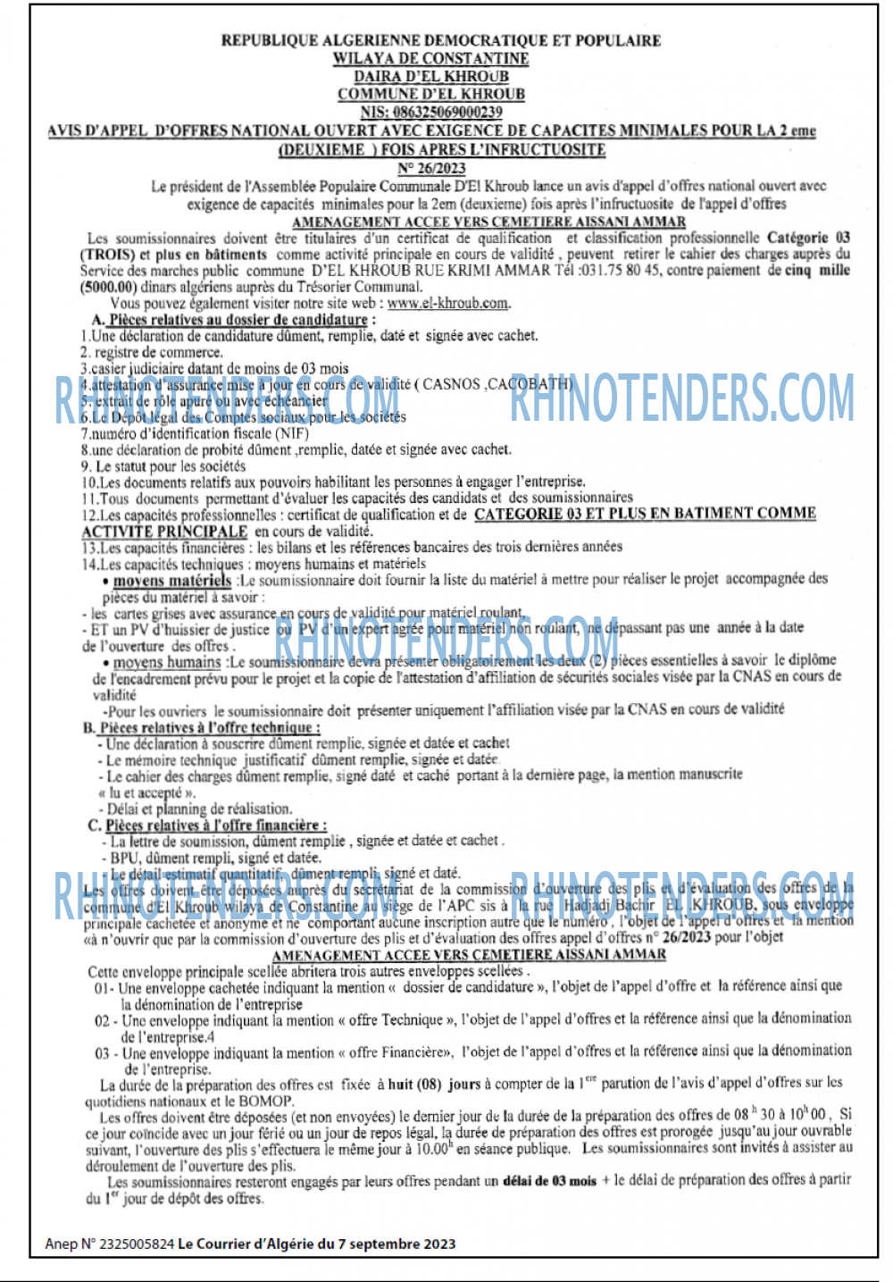 Le Courrier d'Algerie