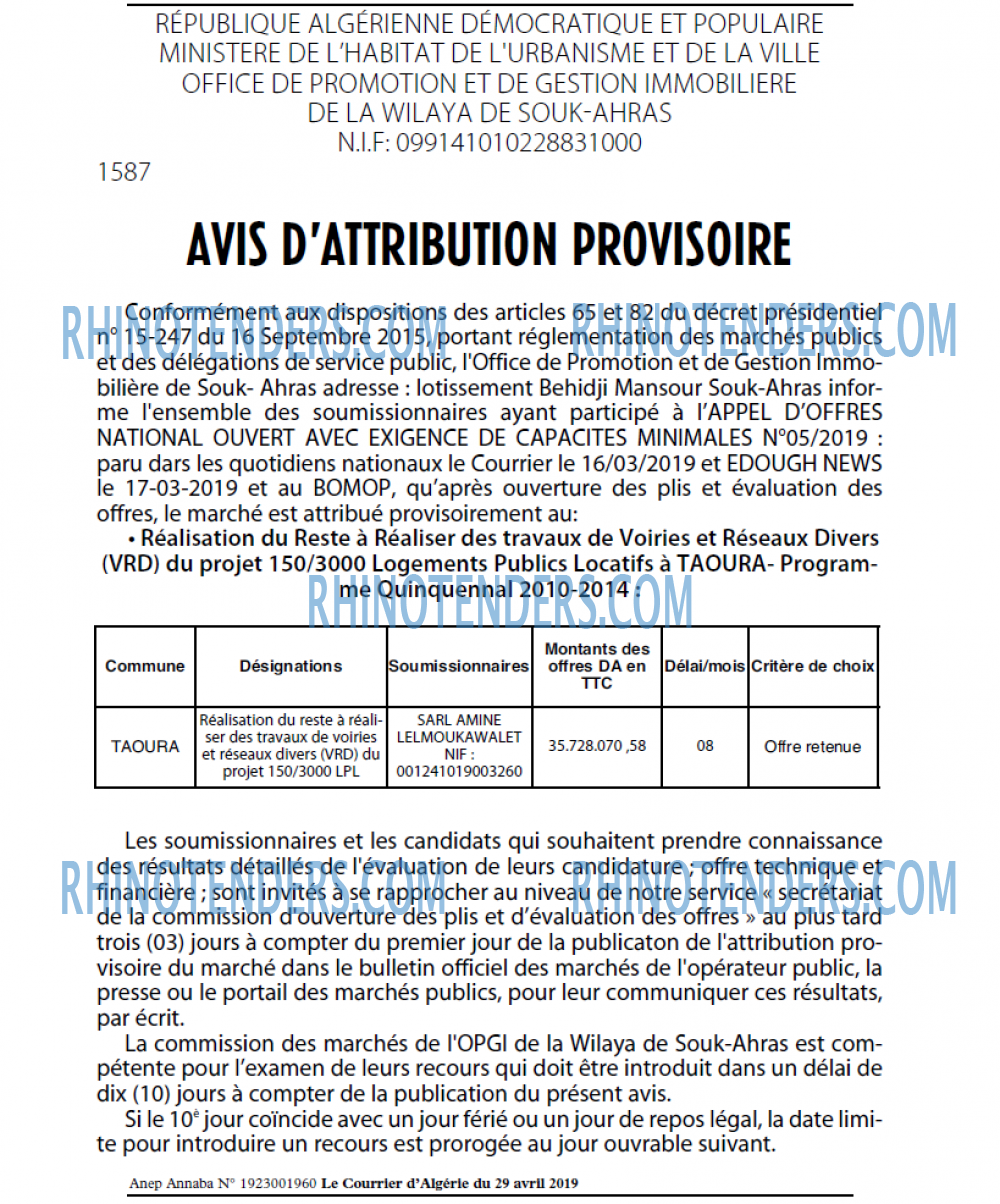 Le Courrier d'Algerie