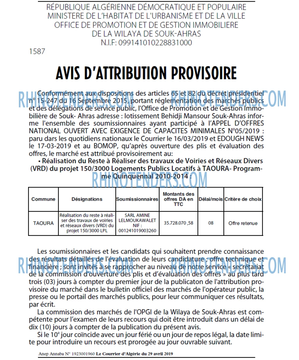 Le Courrier d'Algerie