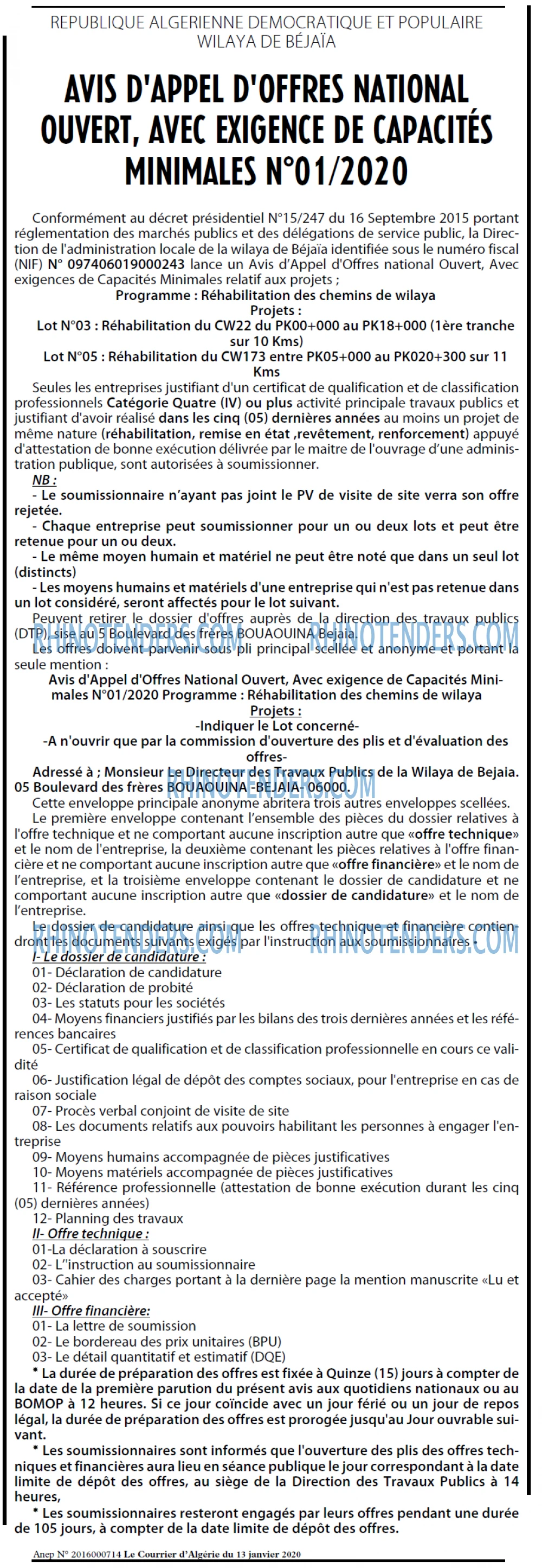 Le Courrier d'Algerie
