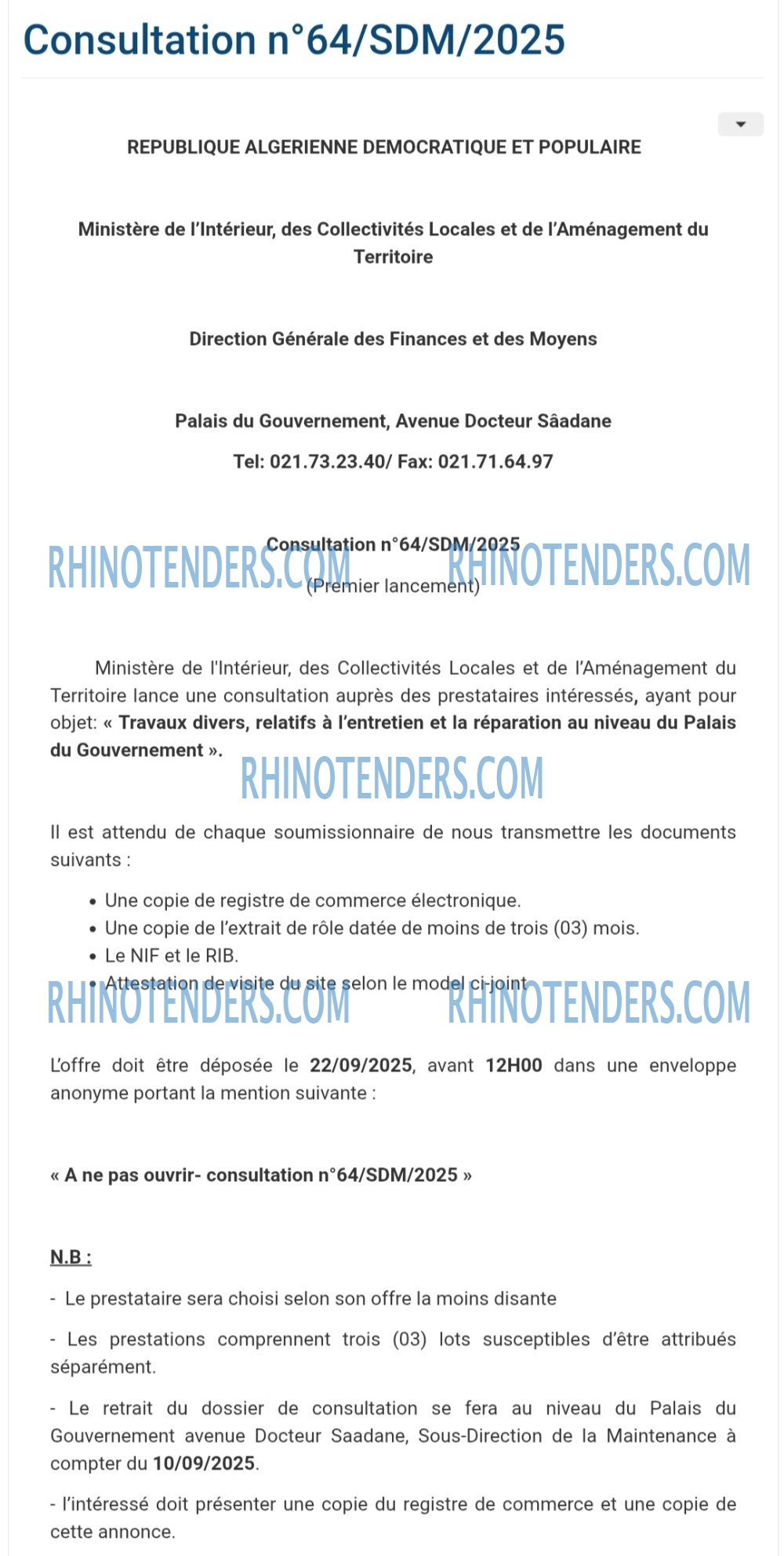 Rhinotenders