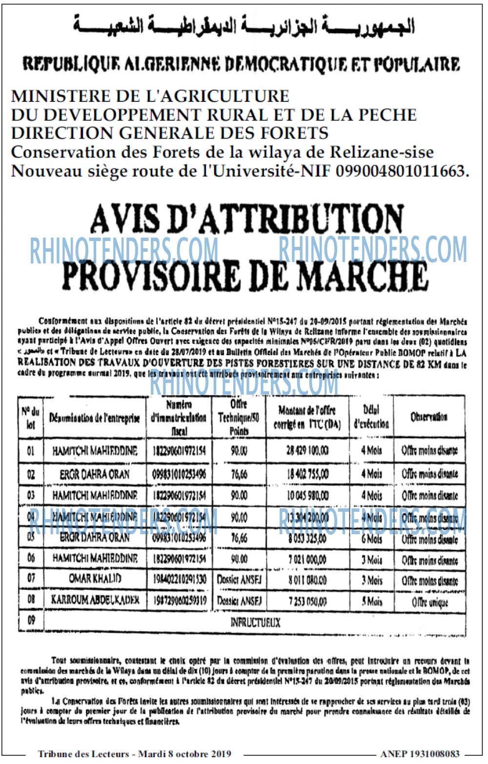 TRIBUNE DES LECTEURS