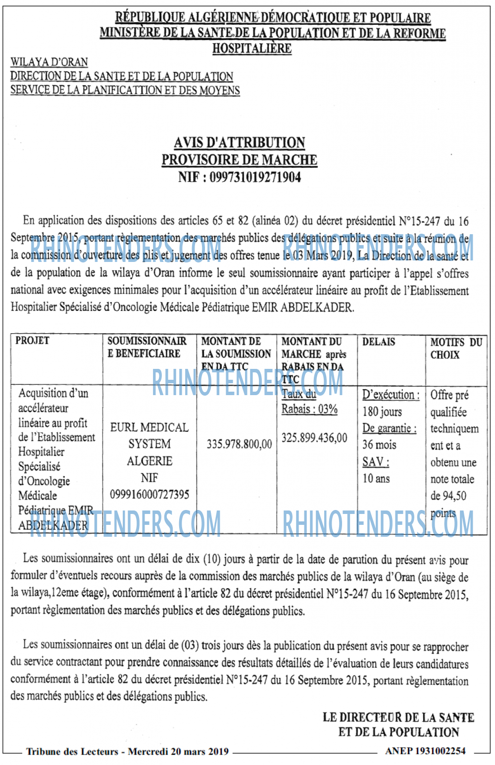 TRIBUNE DES LECTEURS