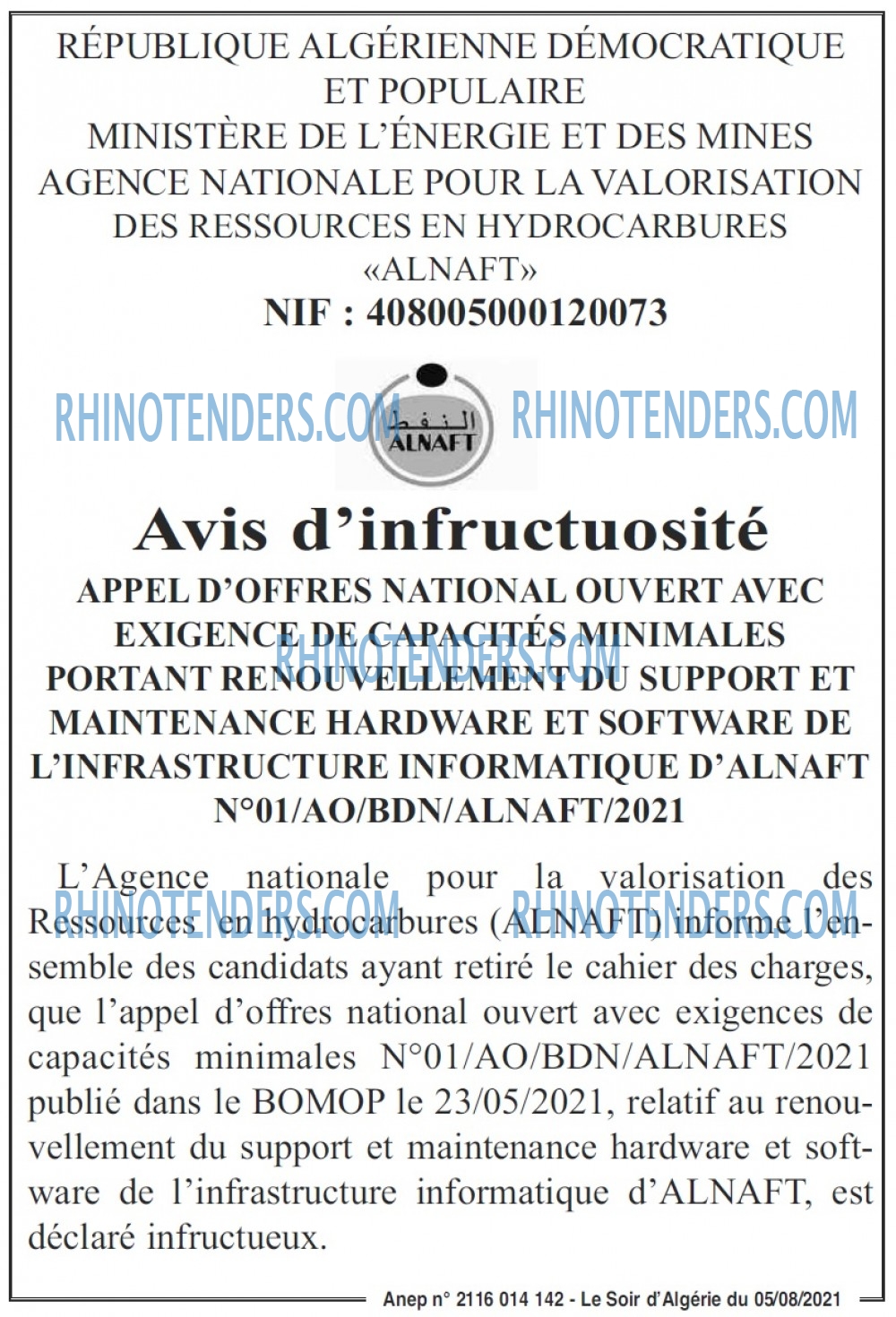 LE SOIR D'ALGERIE
