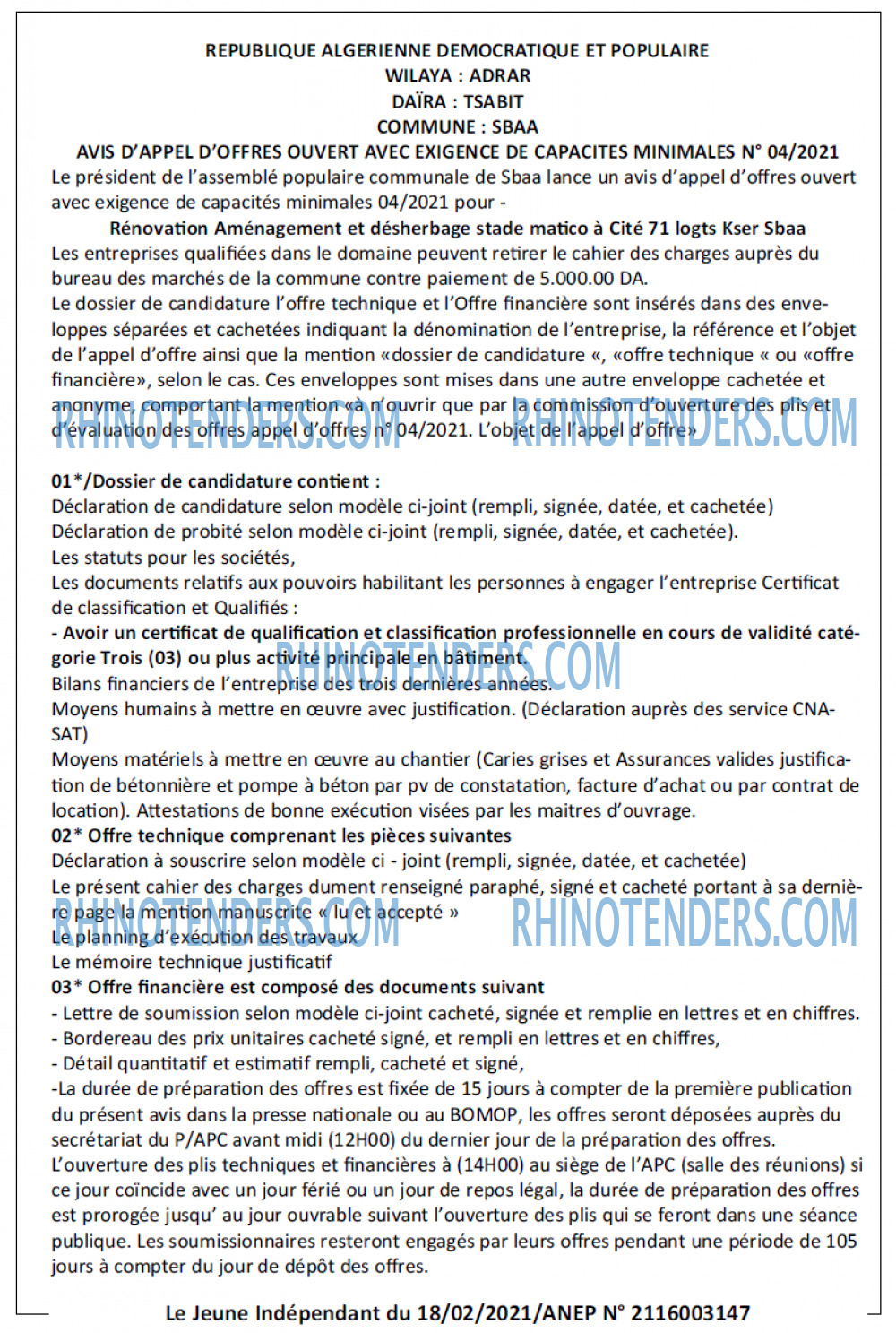 Jeune Independant